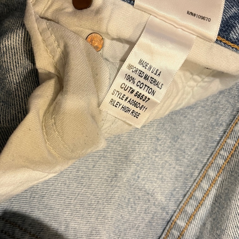 Agolde Riley High Rise Straight Crop Raw Hem Size 27 - Picture 6 of 8